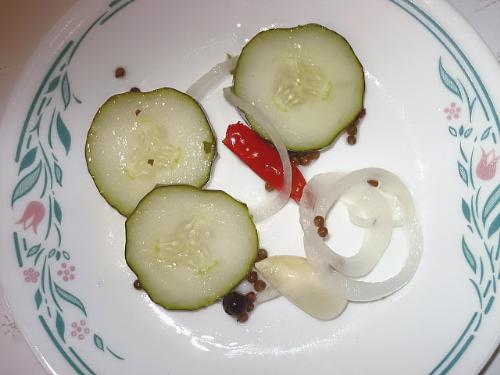 Homemade Pickles - One weeks time withoput any measuring of spices etc and they are GREAT tasting. My first attempt at this as well.
