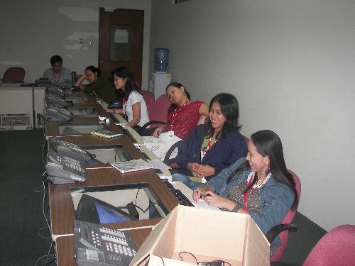 in the training room - this is how we were seated then... oh, those training days...