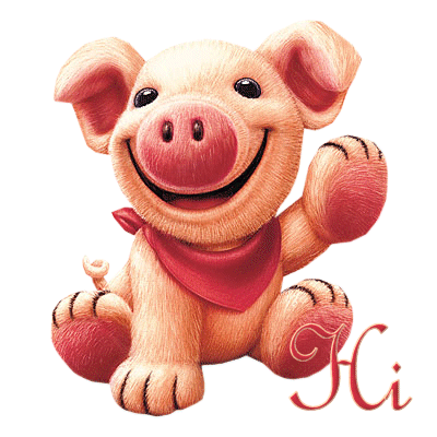 Cute, happy piggy - An adorable happy pink piglet.