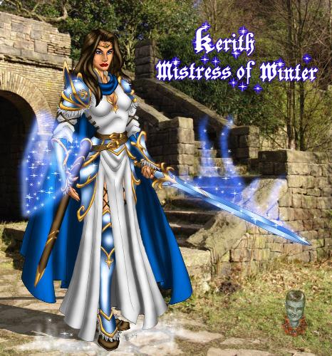 Kerith the mistress of winter - a coloration of a drawing a friend made for me.
