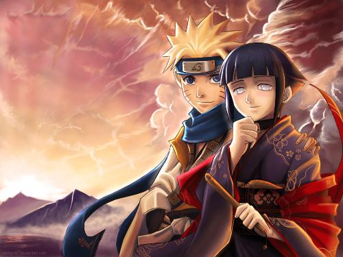 hinata and naruto - once again this is from the anime naruto and in this pic there is naruto and hinata who i think should date! LOL