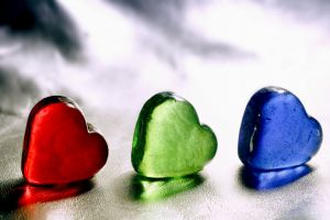 Hearts in a row - Hearts in a row...just like a family.