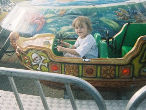 kate - katie on boat ride at the fair