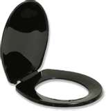 Toilet Seat - a black toilet seat