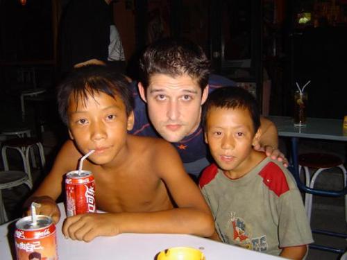 helpin people in need - children on street in beijing