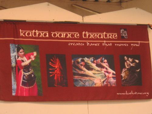 Katha Dabce Theatre - Theirt banner above the stage.