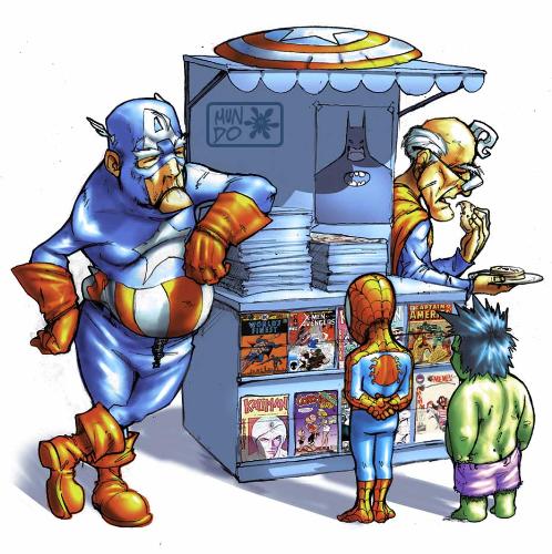 The Comic Book Newstand. - The days when the comic books used to be sold at the newstands.
