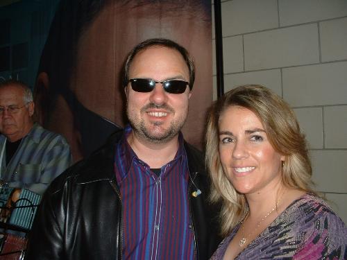 Me with the wonderful pianist for the Gaithers - Man can he play the piano!!