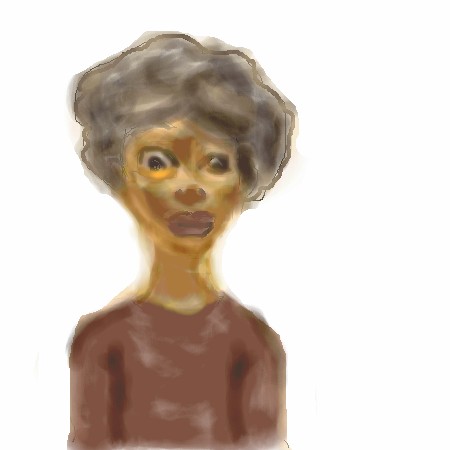 staring woman - An oekaki drawing of a woman.