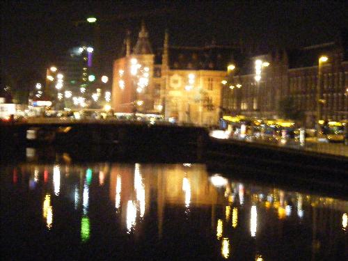 Amsterdam by night - Amsterdam by night near the central station