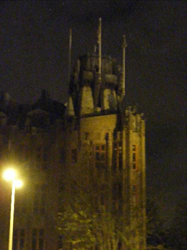 part of a nice building in Amsterdam - part of a nice building in Amsterdam by night