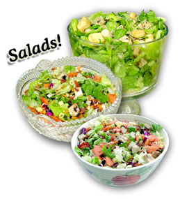 Salads are good for you too - Using different salad dressing keep your salads from tasting boring and the different ingredients, like bacon, hard boiled eggs, even the different types of lettuce you use can keep your salad exciting