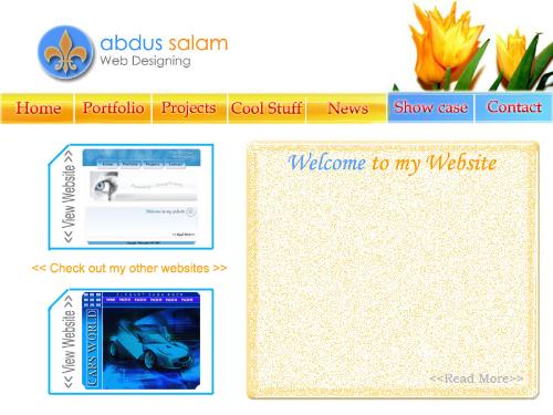 Website template - Designed this in Photoshop for a website template.