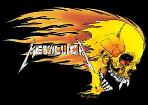 metallica - metallica skull and flames
