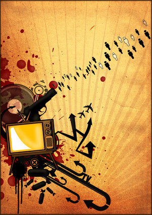 tv - Vectorart illustration about TV and violence...