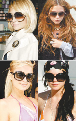 Big Sunglasses on Celebrities - Celebrities wearing trendy big sunglasses.