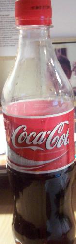 Coca Cola - Today&#039;s bottle of half drunken Coca Cola
