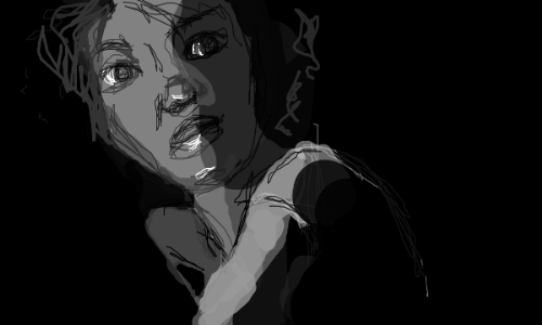 black woman - A digital drawing of a woman made at sketchfu.