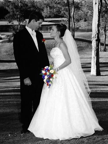 Our Wedding - Our Wedding Day (Black & White) Outdoor Couple shot, Bride & Groom