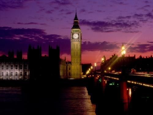 The big ben at dusk - Big ben - a very famous landmark of london right beside the house of commons. How often do you visit it, you londoners who can see this?