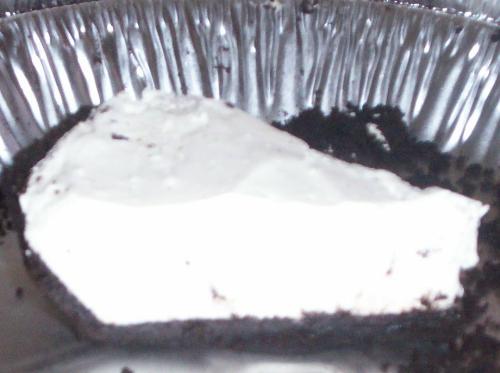 The Last Piece! - The last piece of my no bake cheese cake with oreo crust. Its sooo good!