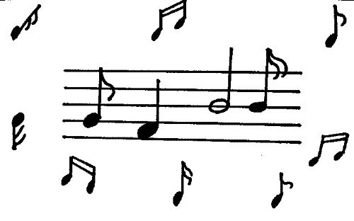 music notes - music words or theme?
