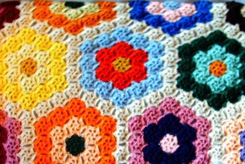 Circle Quilt Afghan - Detail of an afghan I made for my son and daughter-in-law last Christmas.