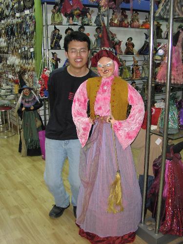 witch and me who do you like more :) - This is a story about a witch and a Chinese guy. Most people don't like witch very much in China, But the guy you see in the picture love Witch. He wanna open a shop to sell the witch at ebay. But he didn't have enough money to do it right now.......