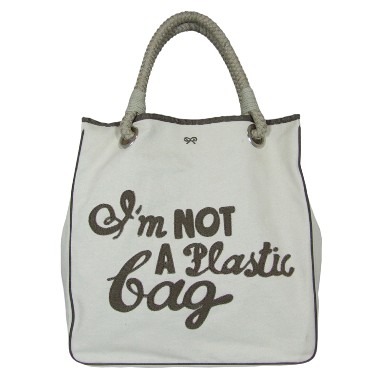 I'm Not A Plastic Bag - Over-priced re-usable shopping bag.