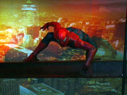 your friendly neighbourhood spiderman - spiderman movie promotion at the madame tassaud's museum.