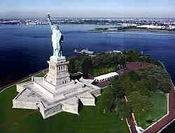 statue of liberty - located on ellis island. symbolizes freedom and oportunity.explore all the great landmarks of the big apple.great for the travler who wants to see it all.