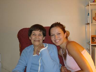 picture of grammy with her grand daughter - picture of my mom (Grammy) with her oldest grand daughter.