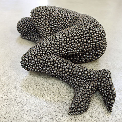 Balls Statute - Strange art; a person made by small balls