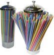 drinking straw -  straws are used to drink from beverages in can or in bottles
