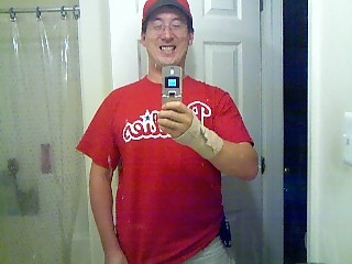 Me - Here is a picture of me with my Chase Utley Philadelphia Phillies tshirt on. The Phillies are my favorite baseball team.