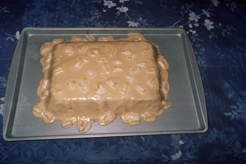 Vegan Cake - Vegan cake I made using better than cream cheese with pineapple