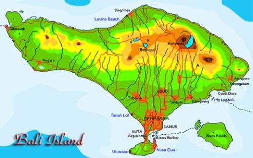 bali - map bali