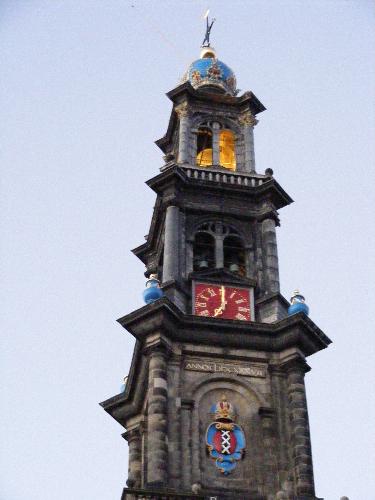 Ther tower of Westerkerk in Amsterdam - The renewed tower of Westerkerk in Amsterdam