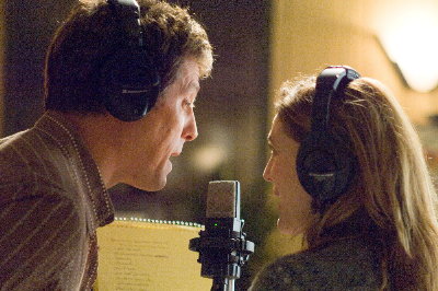 drew and hugh singin together - they're cute
