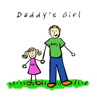 Dad - its a picture showing a father n daughter.