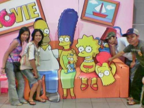 me and the simpsons - we took a pic with them..as if we;re part of their family...hehhe