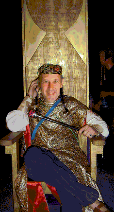 King Doyle of the Kingdom Of Doyle - Gov. Doyle sitting on his throne in Madison, WI