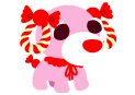 candy cane dog - one of the dogs from the ochaken candy sieres.