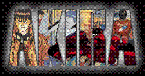 Akira Collage - Collage of images behind Movie Title