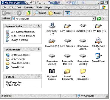 My Computer - My computer folder list item contents.
