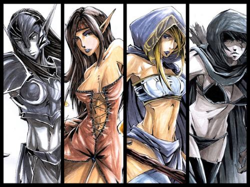 4 pretty n sexy girls in dota game - These legendary heroes in dota for centuries...Should be easily recognised.=)