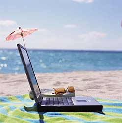 Perfect spot to work online! - working from the beach