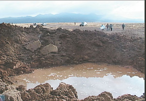 Meteorite in Carancas, Peru - Crater formed by a meteorite that fell in the community of Carancas, Peru, near the Bolivian border. Meteorite in Carancas, Peru - Crater formed by a meteorite that fell in the community of Carancas, Peru, near the Bolivian border.
