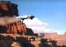 car over the cliff - Picture of car going over a cliff