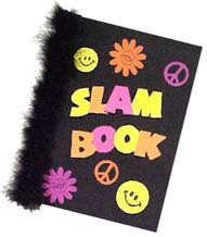 slam book - girly looking, colourful slam book